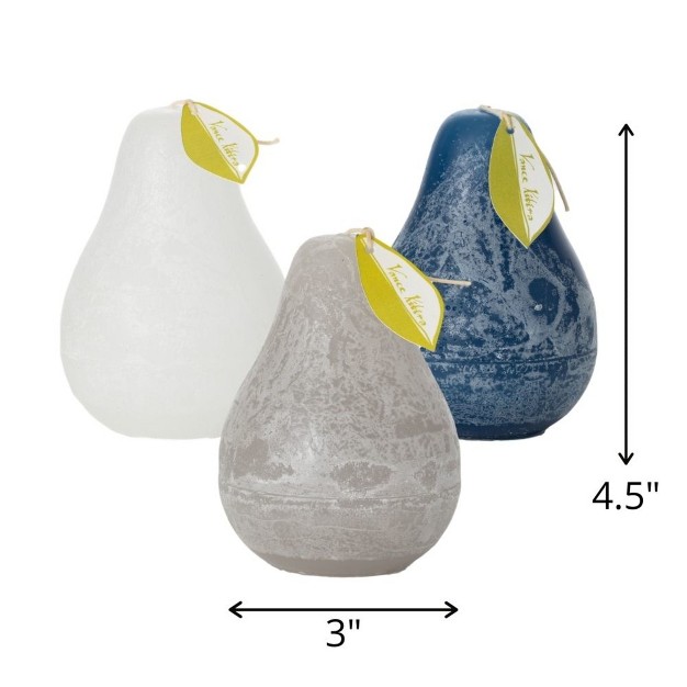 Silver Lining Pear Candles Kit Set Of 3