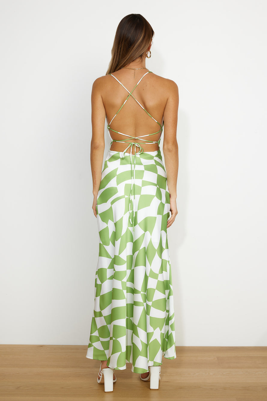 Floating Mind Maxi Dress Green