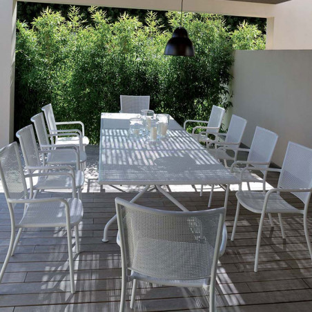 Table de jardin extensible en métal 12 personnes - Athena EMU