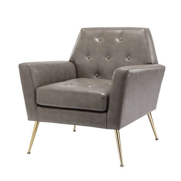 Lilia Classic Upholstered Arm Chair with Button-Tufted Back by HULALA HOME