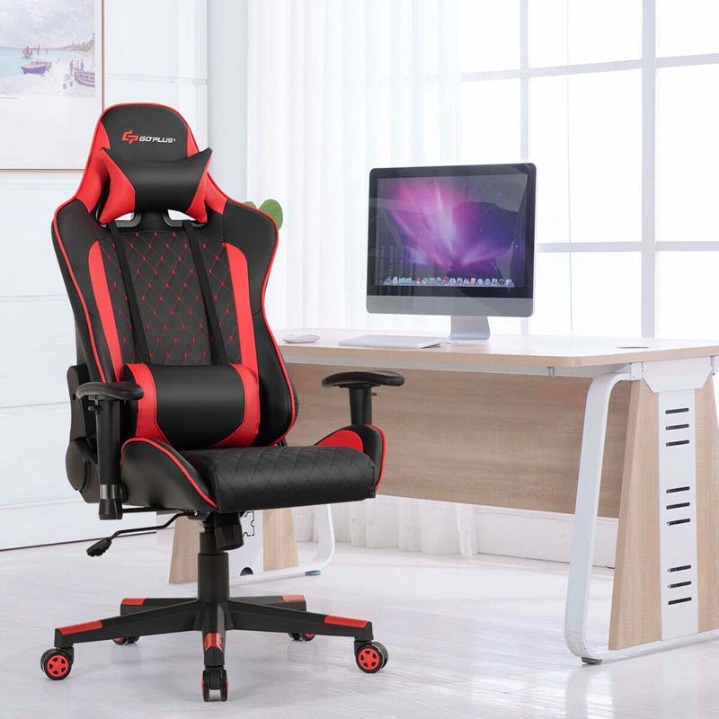 Massage Gaming Chair Recliner, Ergonomic High Back Full Adjustable Gamer Racing Chair Swivel Office Chair with Lumbar Support & Headrest