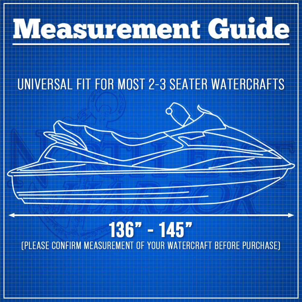 North East Harbor P2B145-GRY Trailerable Personal Watercraft Cover Coversand#44; Gray