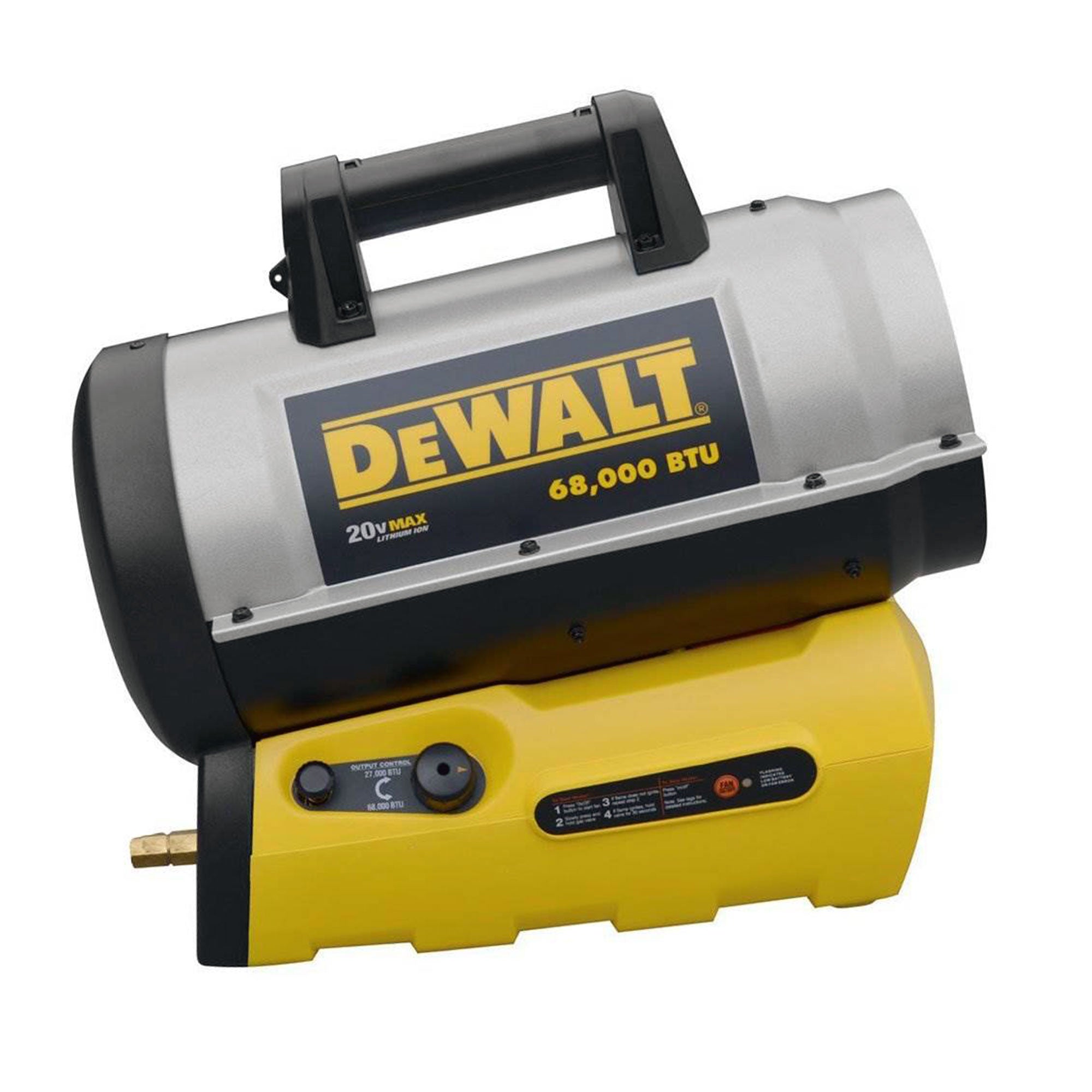 DeWalt 68,000 BTU Portable Jobsite Cordless Forced Air Propane Heater (Open Box)