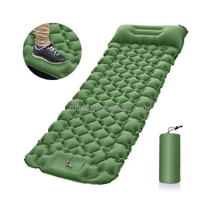 Air camping mattress sleeping mats Built in Foot Pump Inflatable camping mat