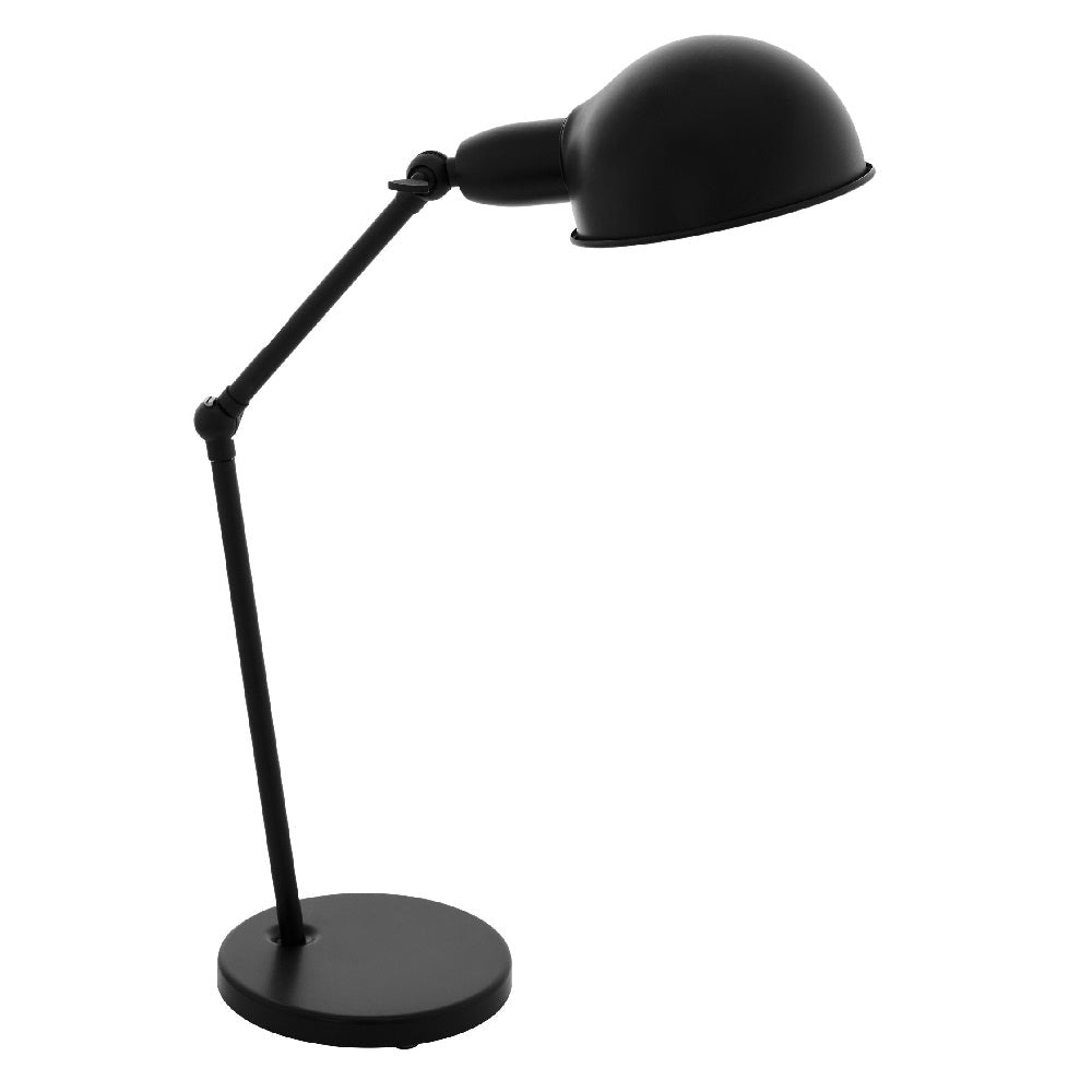 Eglo 49041 Exmoor Black Vintage Metal Adjustable Dome Head Table Desk Lamp