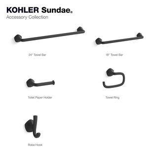 KOHLER Sundae 18 in. Towel Bar in Matte Black R31059-BL