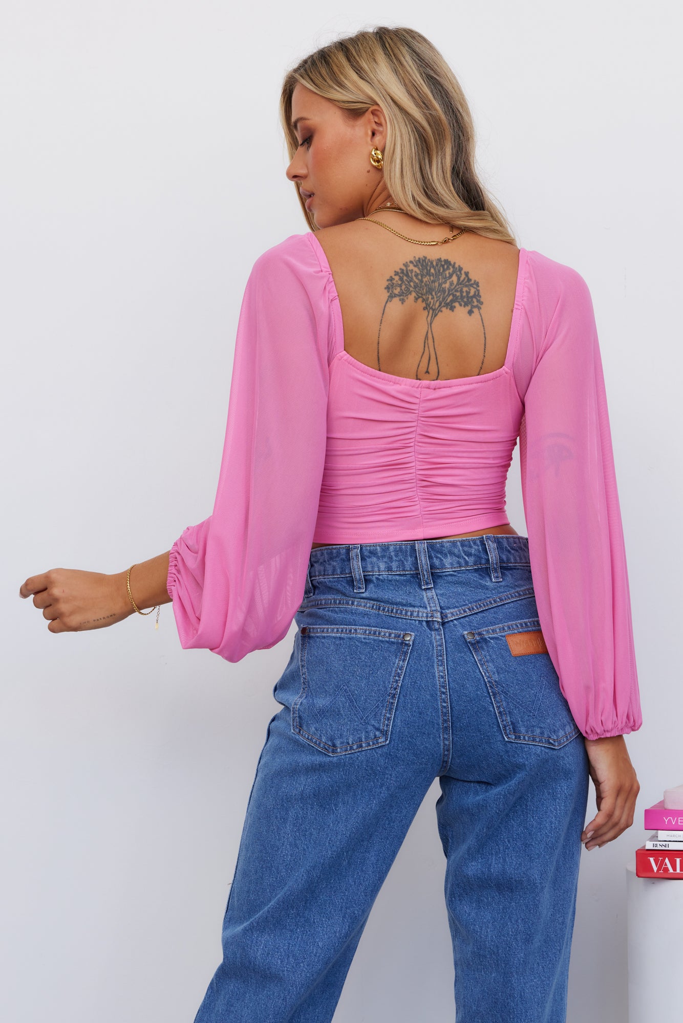 Enchanting Hymns Crop Hot Pink