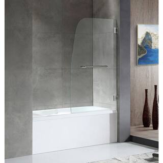 ANZZI 5 ft. Right Drain Tub in White with 34 x 58 in. Frameless Hinged Tub Door with Chrome Finish Hardware SD1001CH-3060R