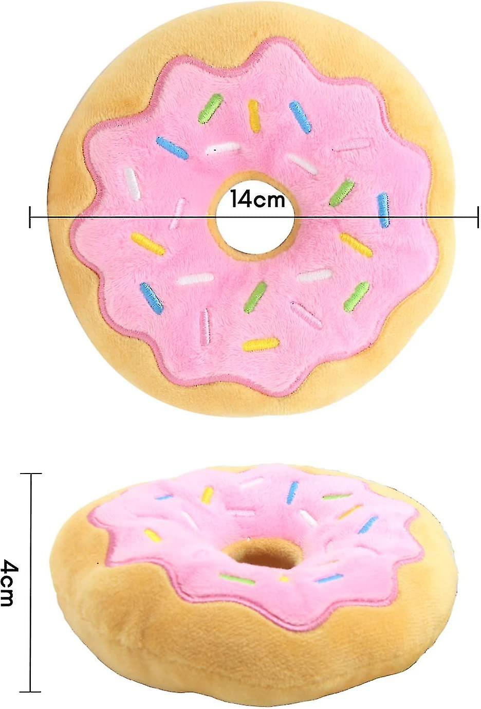 Donut Plush Toy Squeaky Chew Toy Dog Toy Set For Heilwiy Small And Medium Puppies Dogs Gift