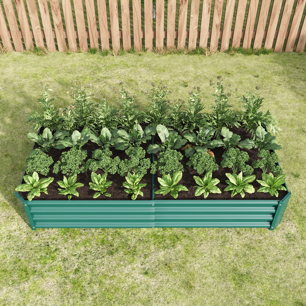 Metal Raised Rectangle Planter Beds for Plants  Metal Oval Raised Garden Bed Planter