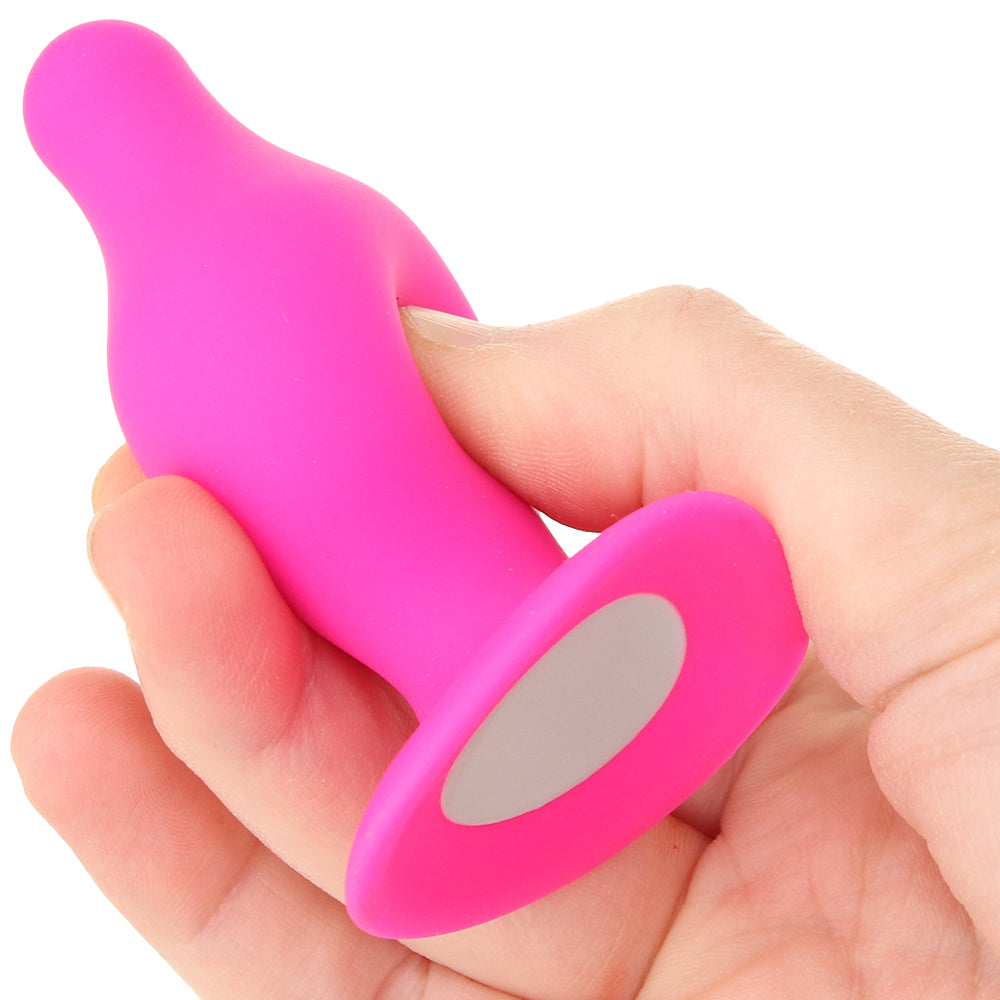 Squeeze-It Small Tapered Butt Plug in Pink