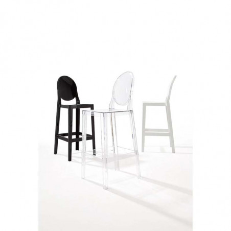 Tabouret haut One more dossier médaillon KARTELL - Tabouret de bar H75CM