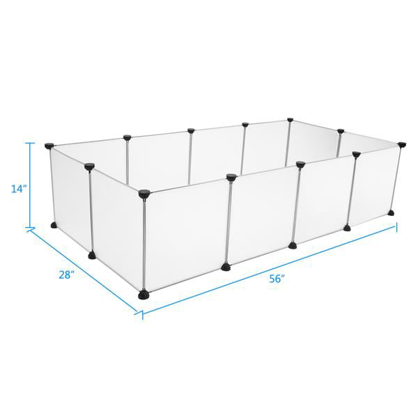 12PCS 35*35cm Pet Playpen， Portable Large Plastic Yard Fence Small Animals， Puppy Kennel Crate Fence Tent