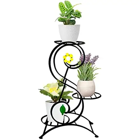 Multiple Tier New Plant Pot Stand Planter Galvanized Iron Planters Stand Plant Latest Arrival Metal Plant Stand Elegant