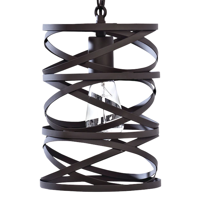 allen + roth Winship Bronze Modern/Contemporary Cylinder Mini Pendant Light