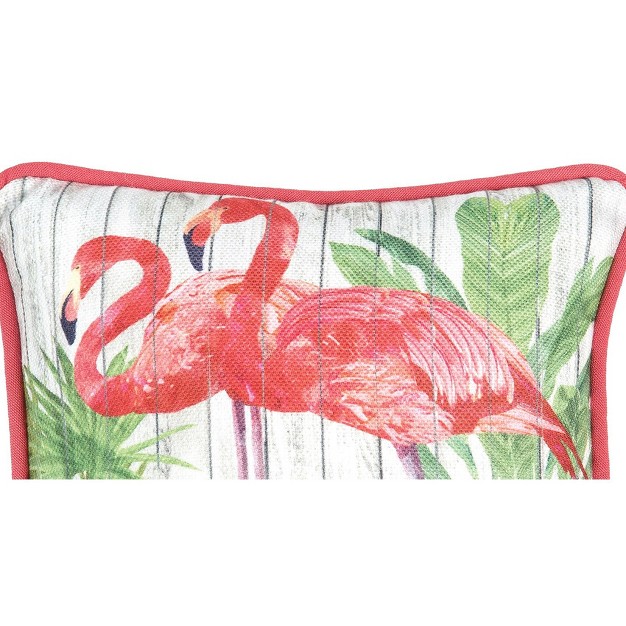 X 8 quot Flamingo Paradise Petite Printed Throw Pillow