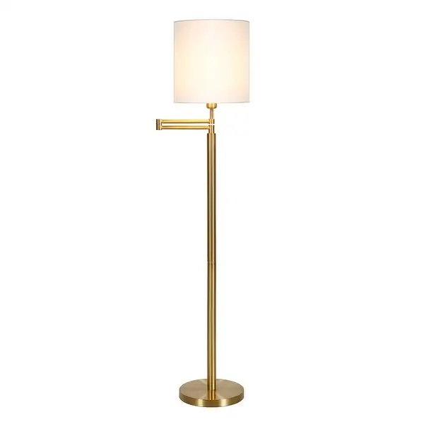 Moby Swing Arm Floor Lamp with Drum Shade