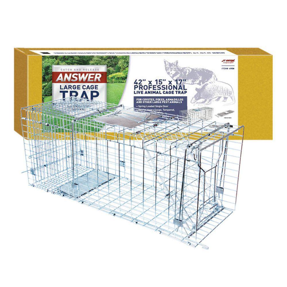 JT Eaton Answer Professional Live Trap for Coyotes Foxes Armadillos and Other Large Pests 495N