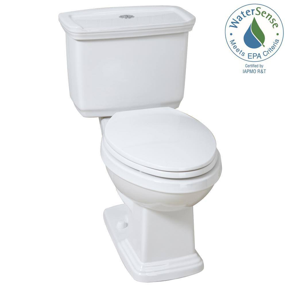 Glacier Bay 2-piece 1.0 GPF1.28 GPF High Efficiency Dual Flush Elongated Toilet in White N2430E