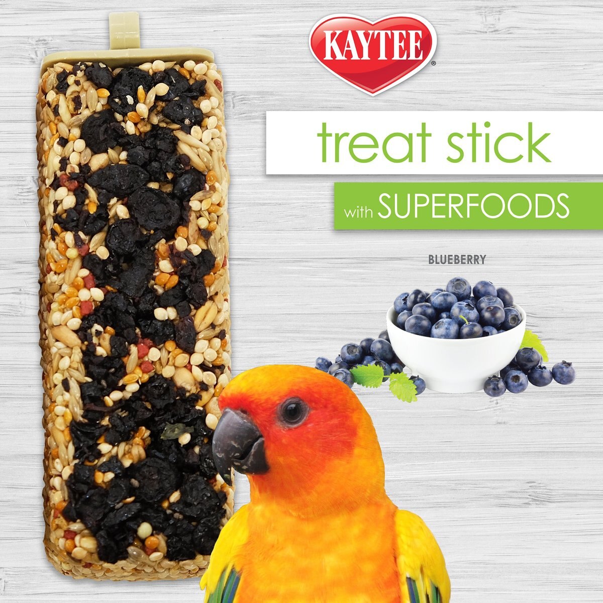 Kaytee Avian Superfood Treat Stick Blueberry Bird Treat， 5.5-oz bag