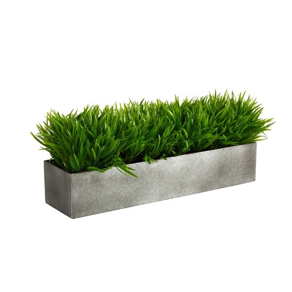 25 Wild Grass Artificial Plant in Metal Planter