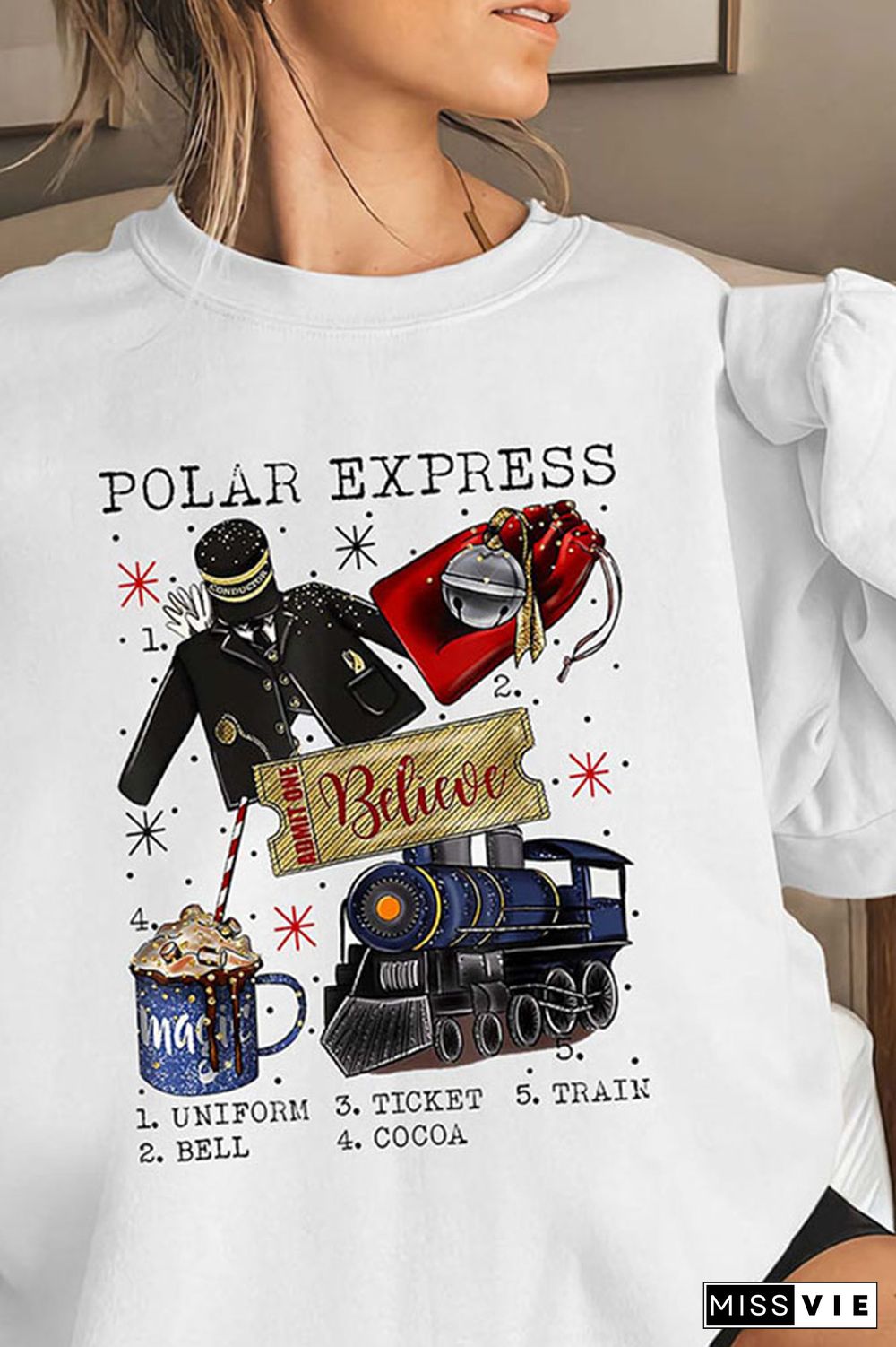 Christmas North Pole Polar Express Classic Crew Sweatshirt Wholesale