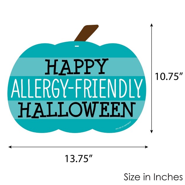 Big Dot Of Happiness Teal Pumpkin Hanging Porch Halloween Allergy Friendly Trick Or Trinket Outdoor Decorations Front Door Decor 1 Piece Sign