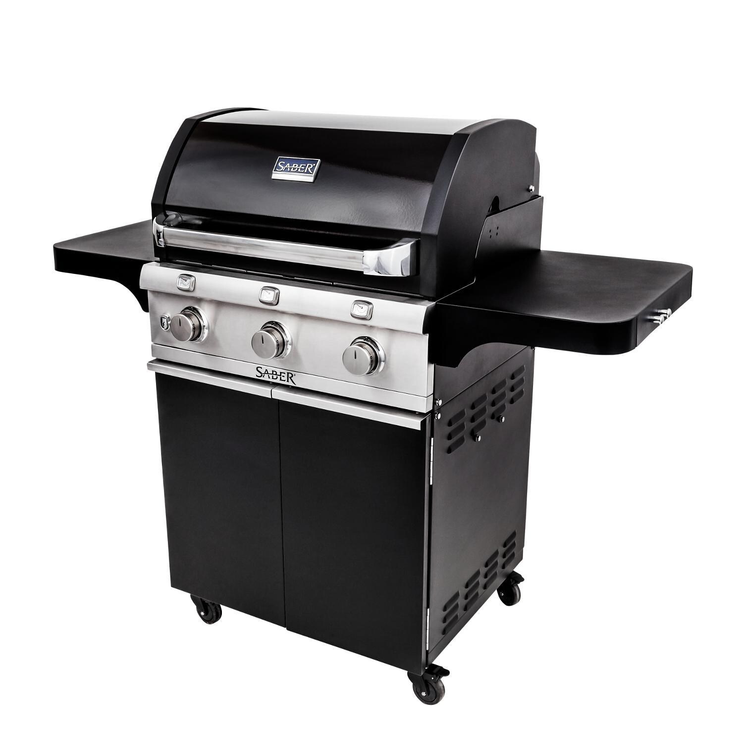 Saber Deluxe Black 500 32-Inch 3-Burner Infrared Propane Gas Grill