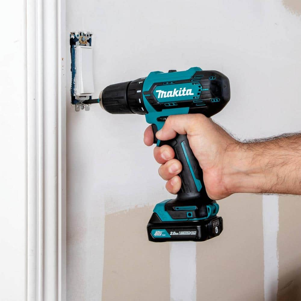 Makita 12V max CXT Lithium-Ion Cordless 3/8 in. Driver Drill Kit, 2.0 Ah FD09R1