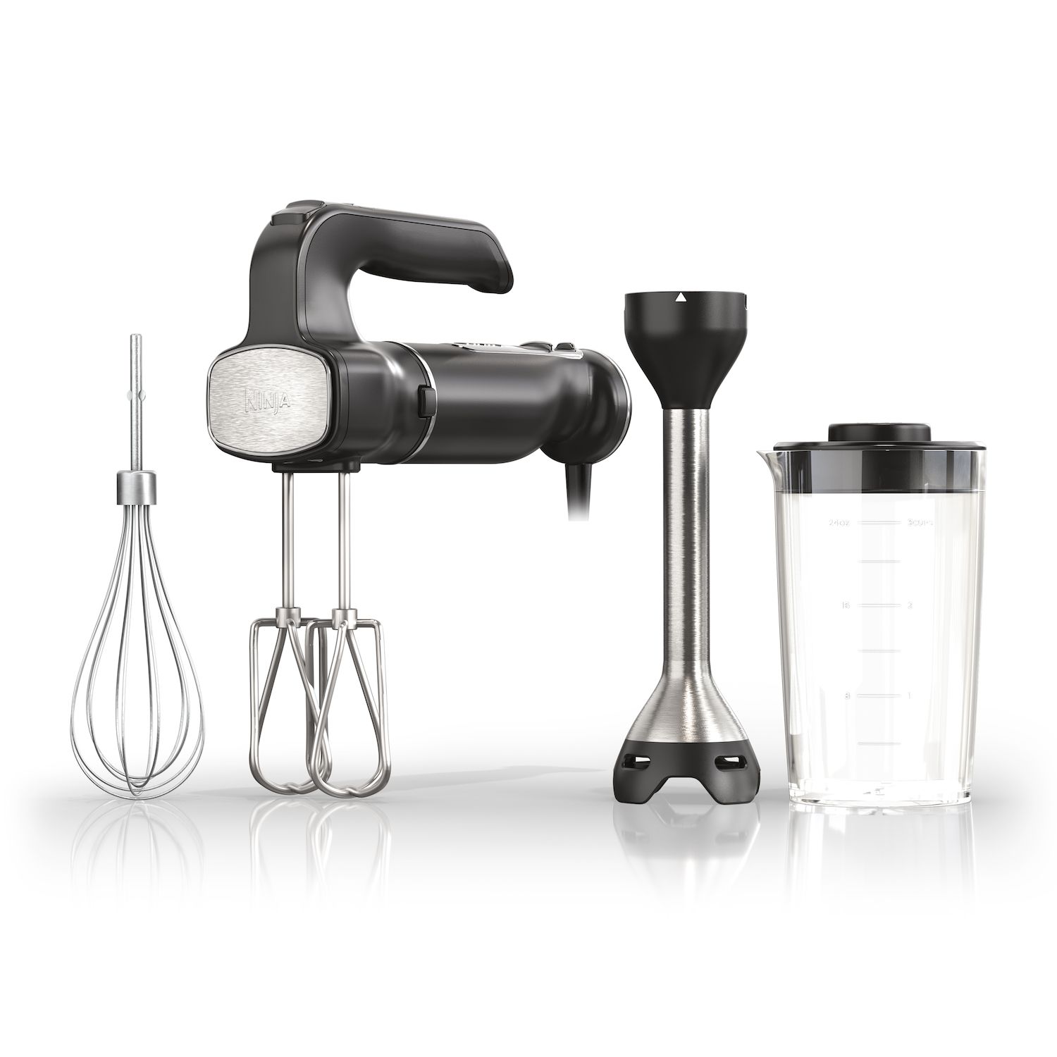 Ninja Foodi Power Mixer System Immersion Blender Hand Mixer Combo with Whisk and Beaters