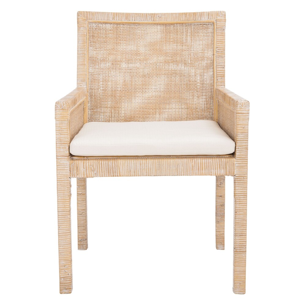 SAFAVIEH Sarai Coastal Accent Chair with Cushion   22.8\