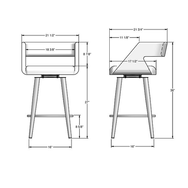 Amisco Marvin Swivel Counter and Bar Stool