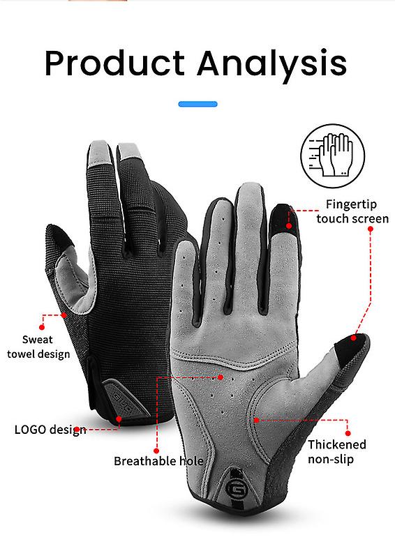 Wind Breaking Cycling Full Finger Gloves Touch Screen Anti-slip Bicycle Lycra Fabric Mittens Bicicleta Road Bike Long Glove