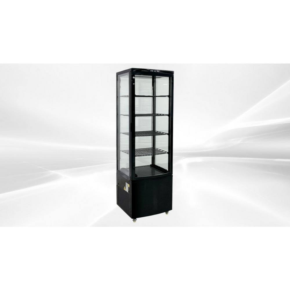 Cooler Depot 21 in. W 8.3 cu. ft. Commercial Upright Refrigerated Glass Case Display in Black DXXCL-238