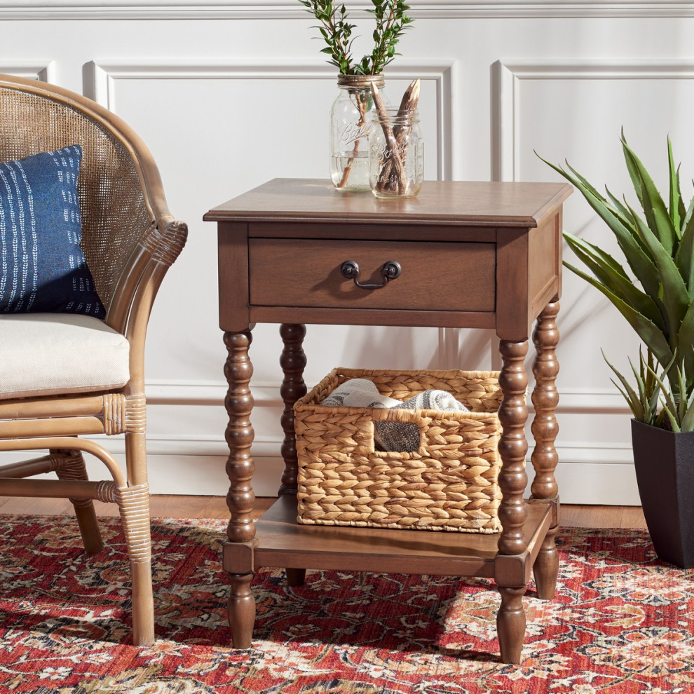 Cadell Accent Table Brown   Traditional   Side Tables And End Tables   by AED Luxury Home Decor  Houzz