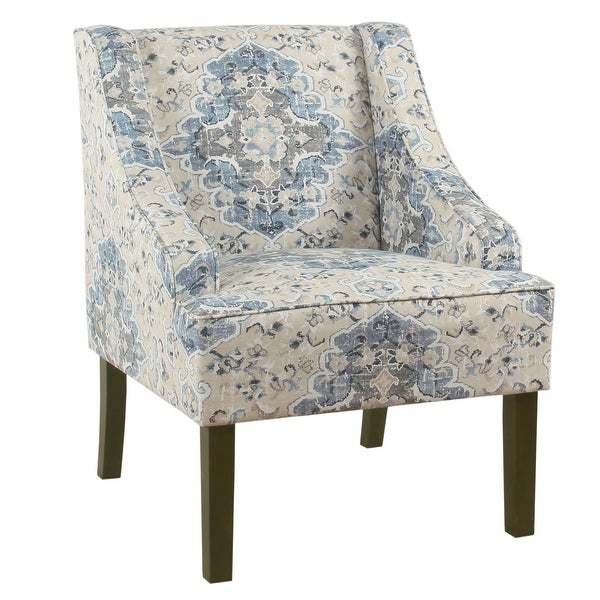 Porch and Den Holman Medallion Pattern Upholstered Swoop Armchair