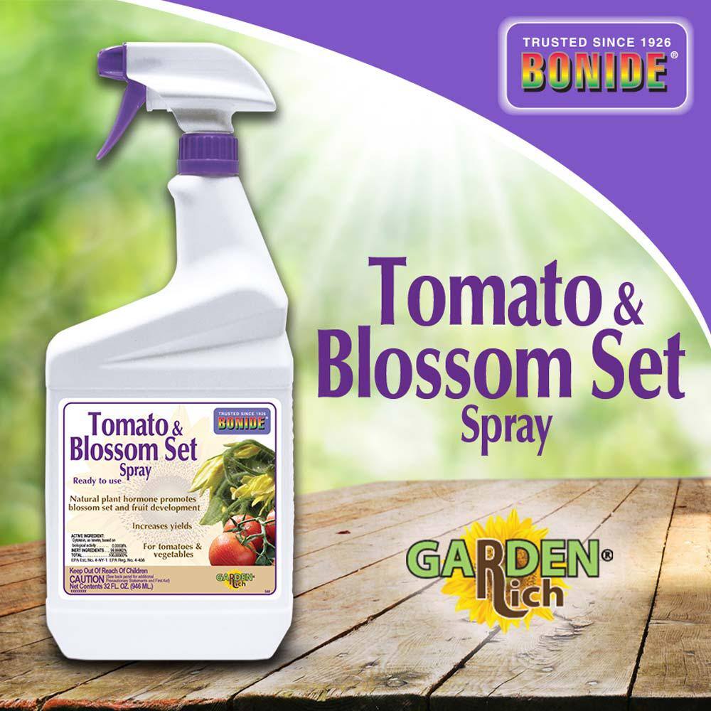 Bonide Tomato and Blossom Spray Set 32 oz Ready-to-Use Increases Harvest of Fruits and Vegetables in Home Garden 544