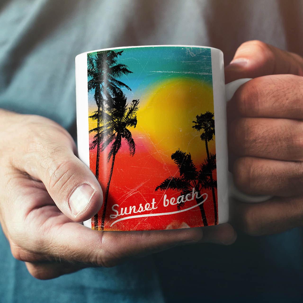 Sunset Wild Sea NEW White Tea Coffee Ceramic Mug 11 oz | Wellcoda