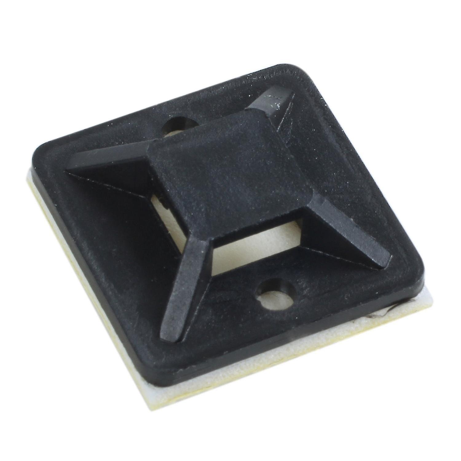 200 Pcs Self Adhesive Cable Tie Mount Base Holder， 100 Pcs 20x20x6mm and 100 Pcs 13x10x5mm