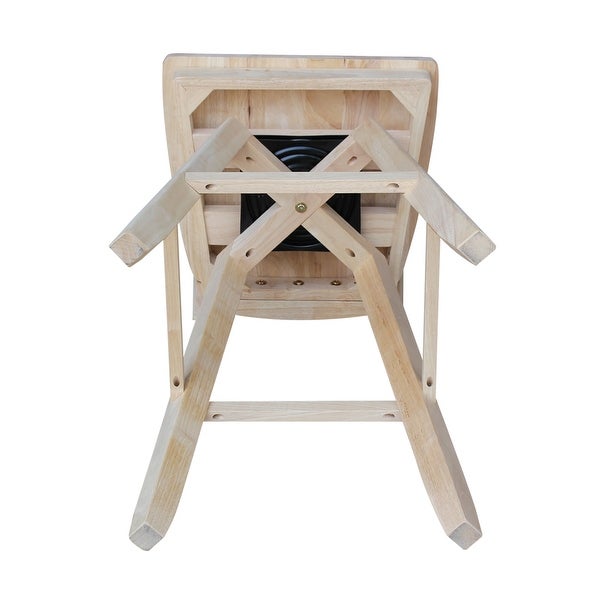 Ava Solid Wood Swivel Stool