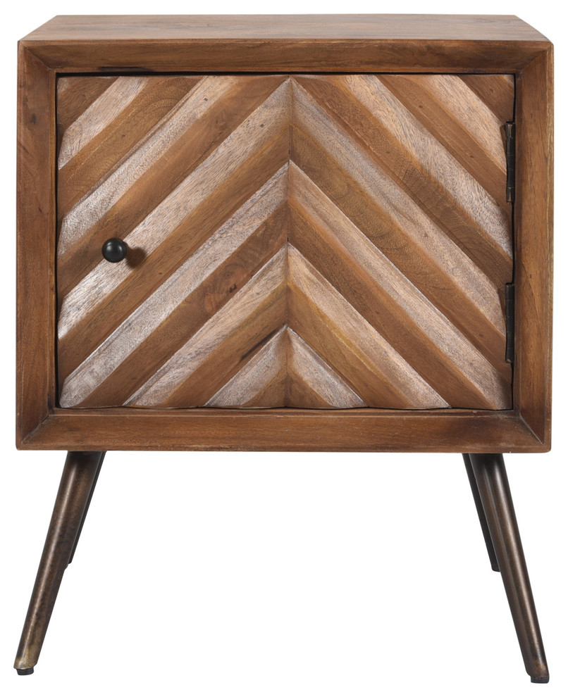 Darlington Mid Century Modern Handcrafted Mango Wood Cabinet   Midcentury   Accent Chests And Cabinets   by GDFStudio  Houzz