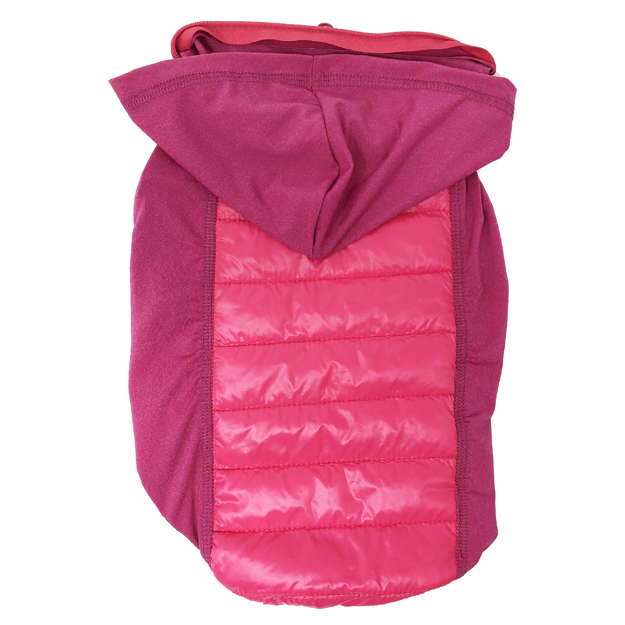 Pet Life Pink Apex Lightweight Hybrid 4-Season Stretch and Quick-Dry Dog Coat with Pop Out Hood， X-Small