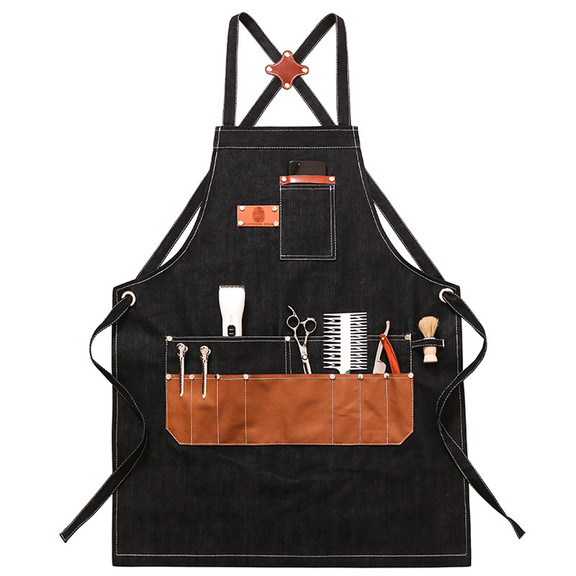 TOPTIE Haircut Adjustable Work Apron  Heavy Canvas...