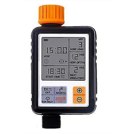 Automatic Watering Controller and Timer Automatic Watering Timer Big Screen Smart Irrigation - Black