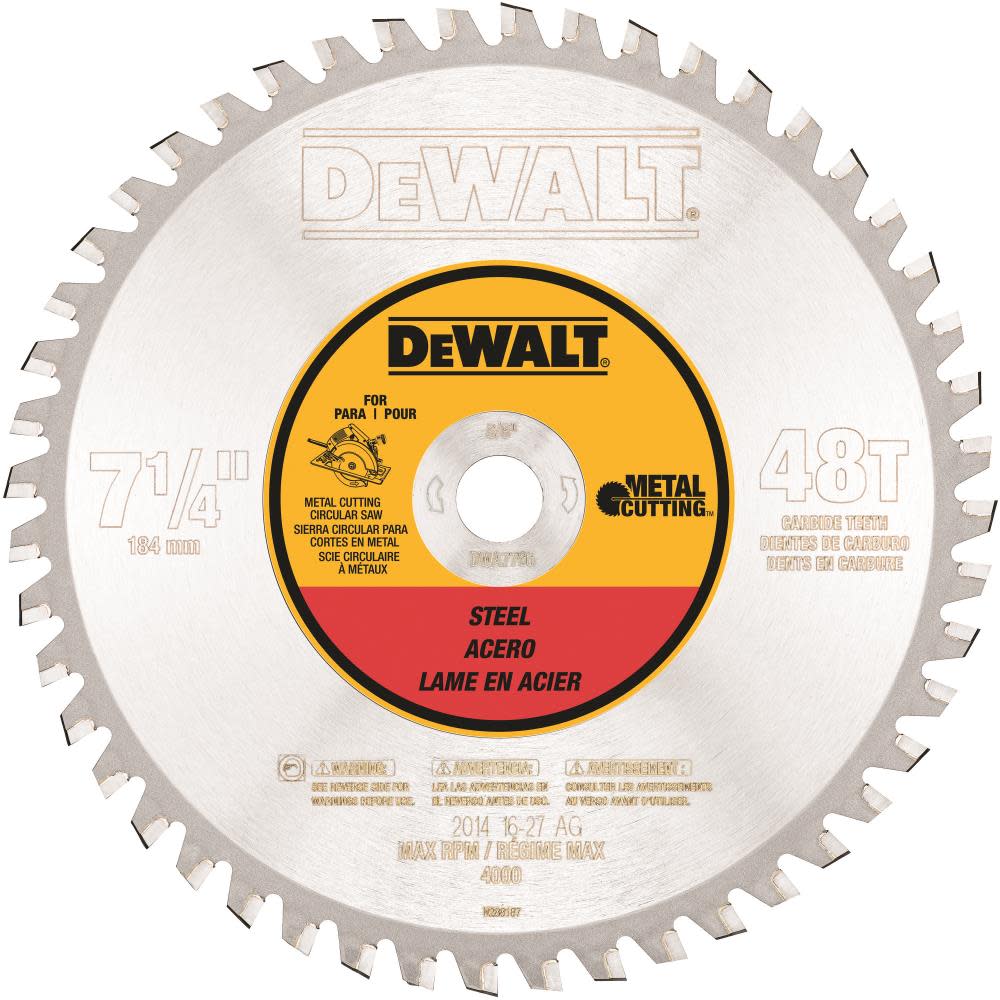 DEWALT 7-1/4-in 48-Tooth Dry Continuous Circular Saw Blade DWA7766 from DEWALT