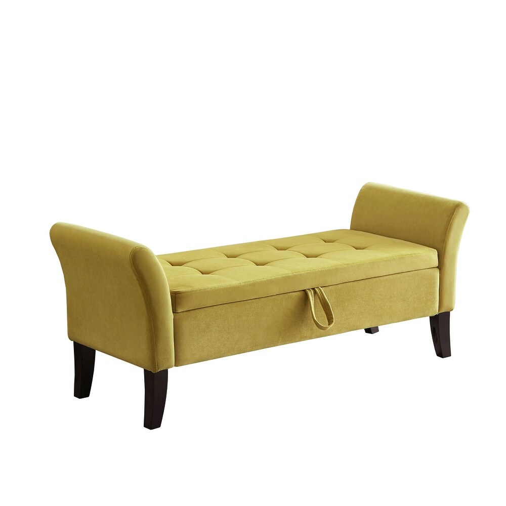 AUKFA Armed Storage Bench for Bedroom Entryway Living Room