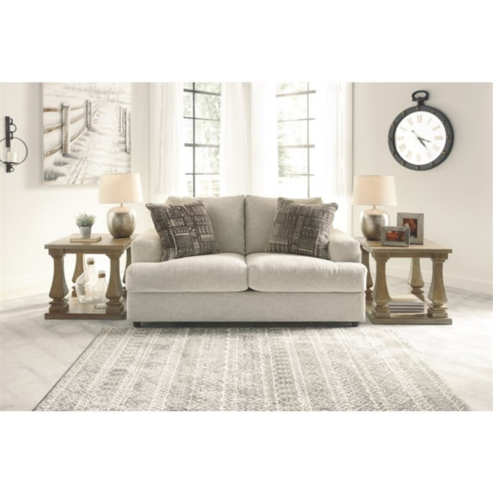 Signature Design by Ashley Soletren Loveseat in Stone   Transitional   Loveseats   by Homesquare  Houzz