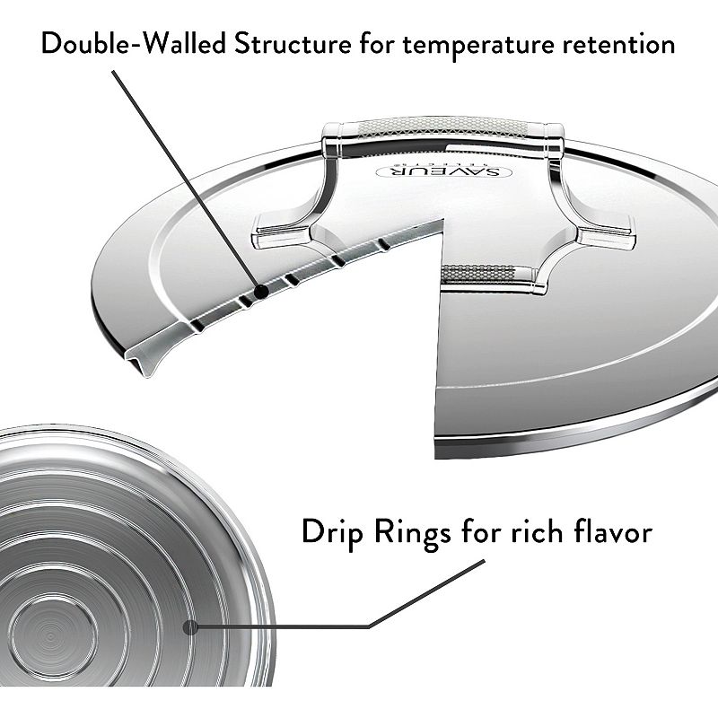 Saveur Selects Voyage Tri-Ply 3-qt. Sauteuse with Lid