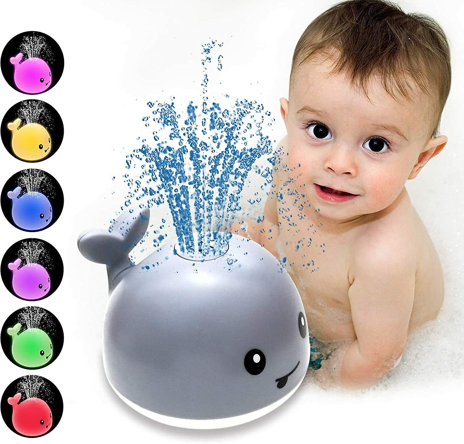 Whale Baby Bath Toys， Induction Spray Water Toy With Led Light Up Sprinkler Toy