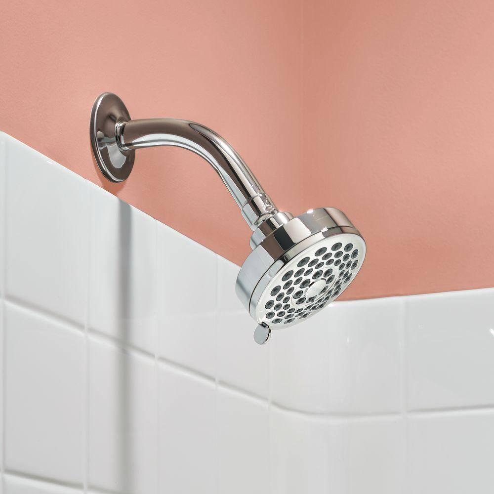 MOEN Eos 3-Spray 3.8 in. Single Wall Mount Fixed Shower Head in Chrome (1.75 GPM) 20001